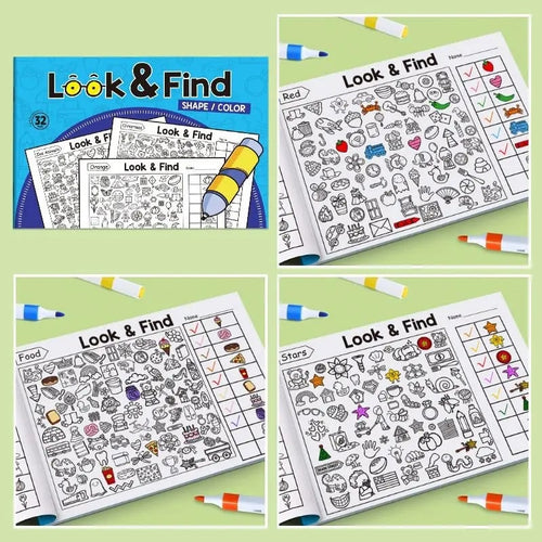 ✍️🧠Interactive Look & Find Colouring Book
