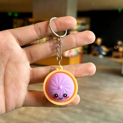 🥟 Cute Dumpling-Shaped Pressable Fidget Keychain (6PCS)