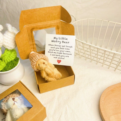 🎁Handmade Mini Plush Teddy Bear in Box