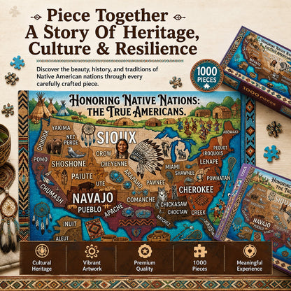 🧩Honoring Native Nations: The True Americans Jigsaw Puzzle
