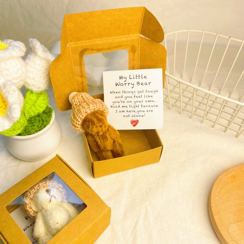 🎁Handmade Mini Plush Teddy Bear in Box