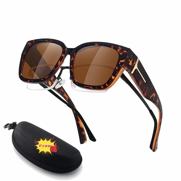 🕶️ Polarized Fit Over Sunglasses for Women – UV400 Protection Floral Frame Wear Over Prescription Glasses