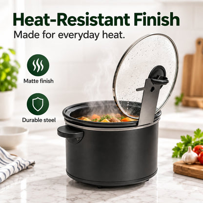 🍳Multifunctional Anti-Slip Cooker Lid Stand - Space-Saving Kitchen Counter Organizer