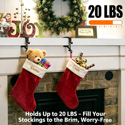 2-in-1 Garland and Fireplace Stocking Hanger