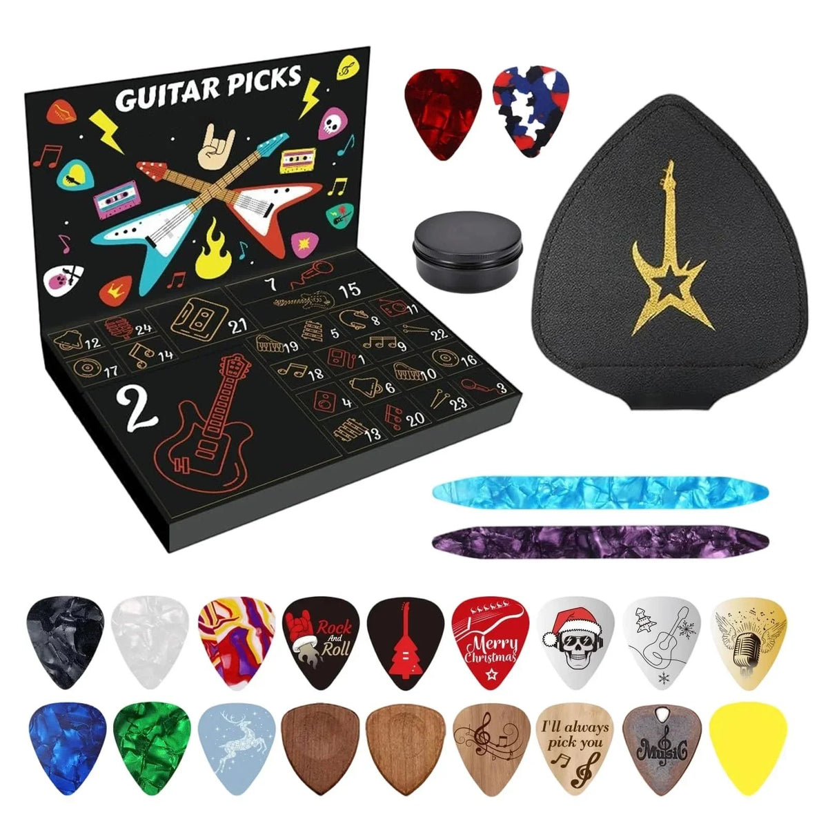 🎸Guitar Pick Countdown Calendar🎶 For the one who speaks fluent guitar! 🤘