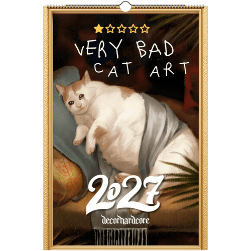 2027 Very Bad Cat Art - DecorhardcorePrint Material