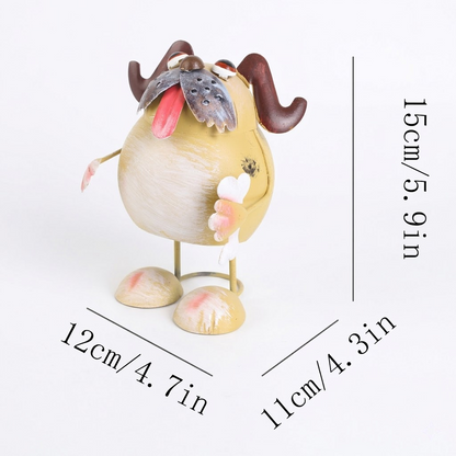 Rustic Cat-Shaped Iron Statue