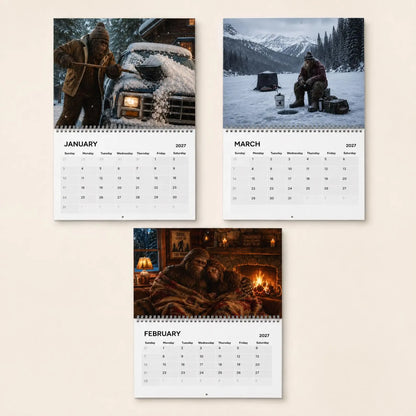🦶Bigfoot's 2027 Calendar - Funny Sasquatch Wall Calendar