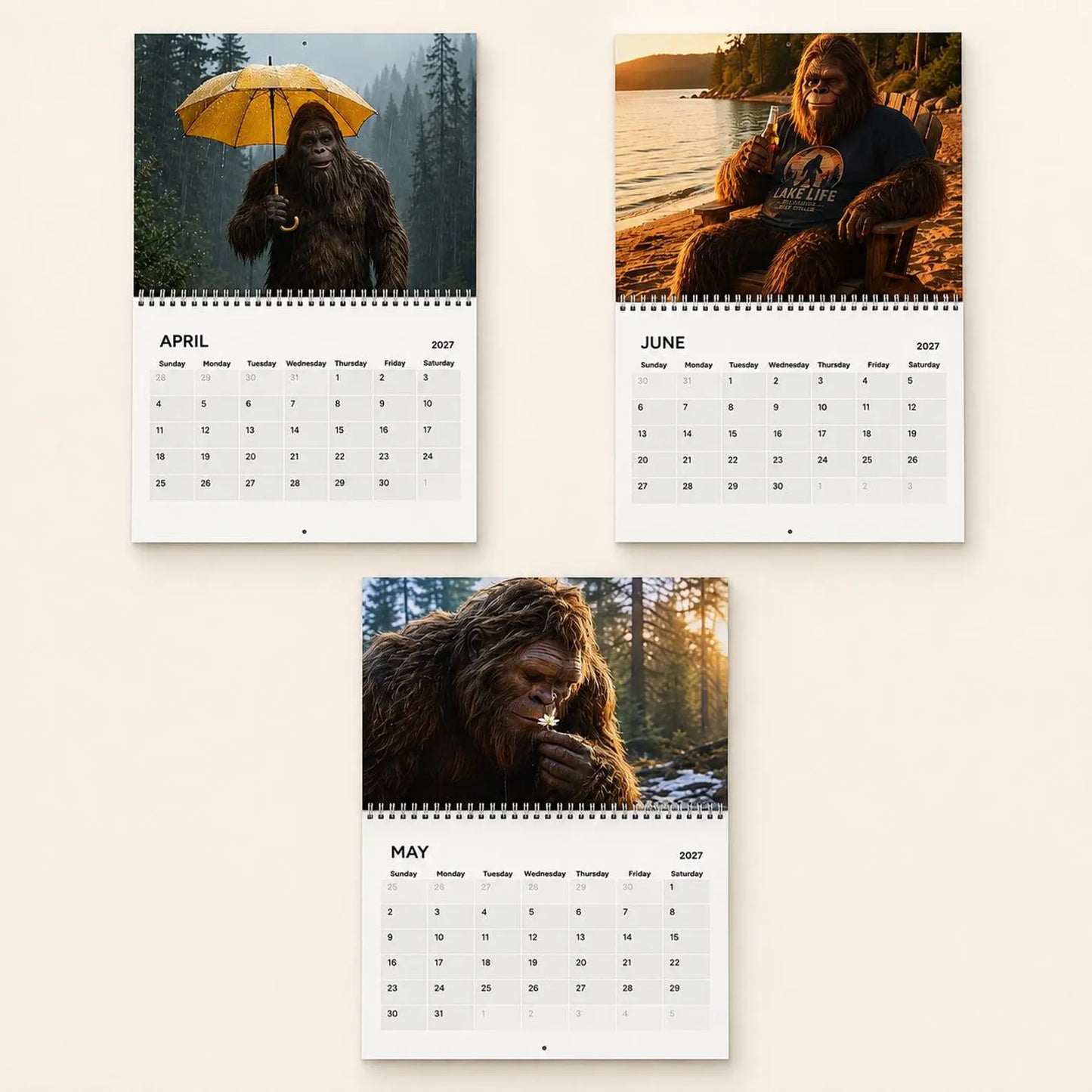 🦶Bigfoot's 2027 Calendar - Funny Sasquatch Wall Calendar