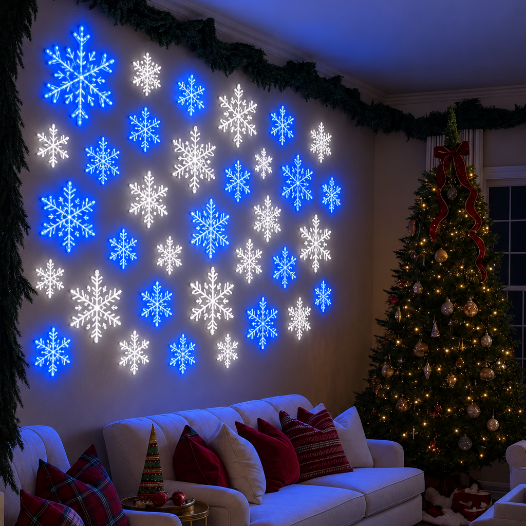 ❄️TYIIPLUS LED Snowflake Wall Light Set (12 Pcs)
