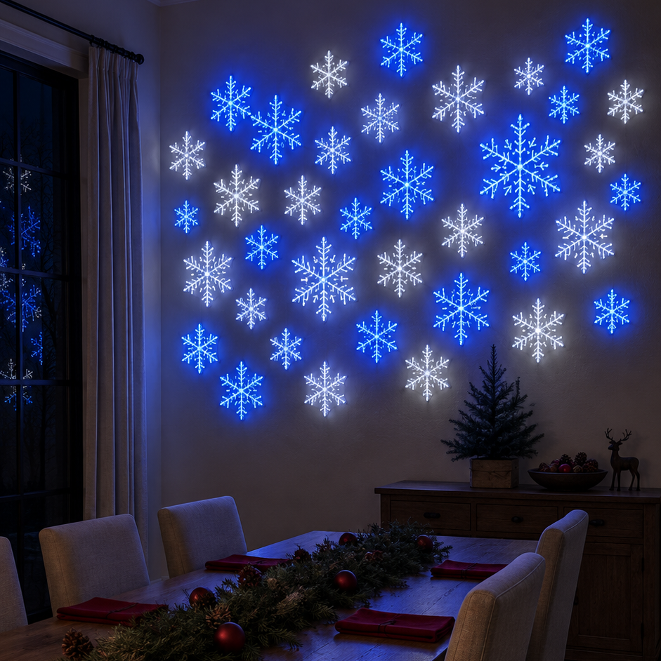 ❄️TYIIPLUS LED Snowflake Wall Light Set (12 Pcs)