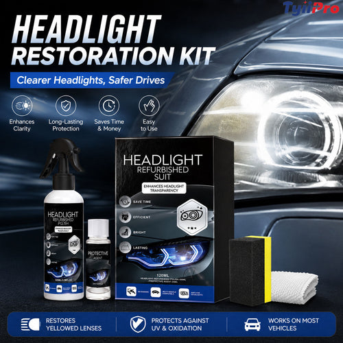 Headlight Restoration Fluid with Crystalline Protective Coating