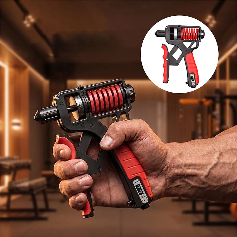 💪Ergonomic Adjustable H-Grip Hand Trainer – Forearm Strengthener with Counter for Therapy & Stress Relief